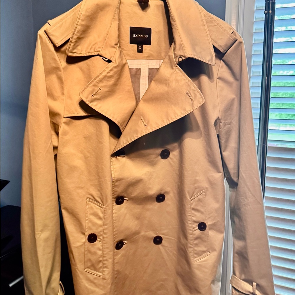 Express Tan Lightweight Jacket with Structured Design - like new